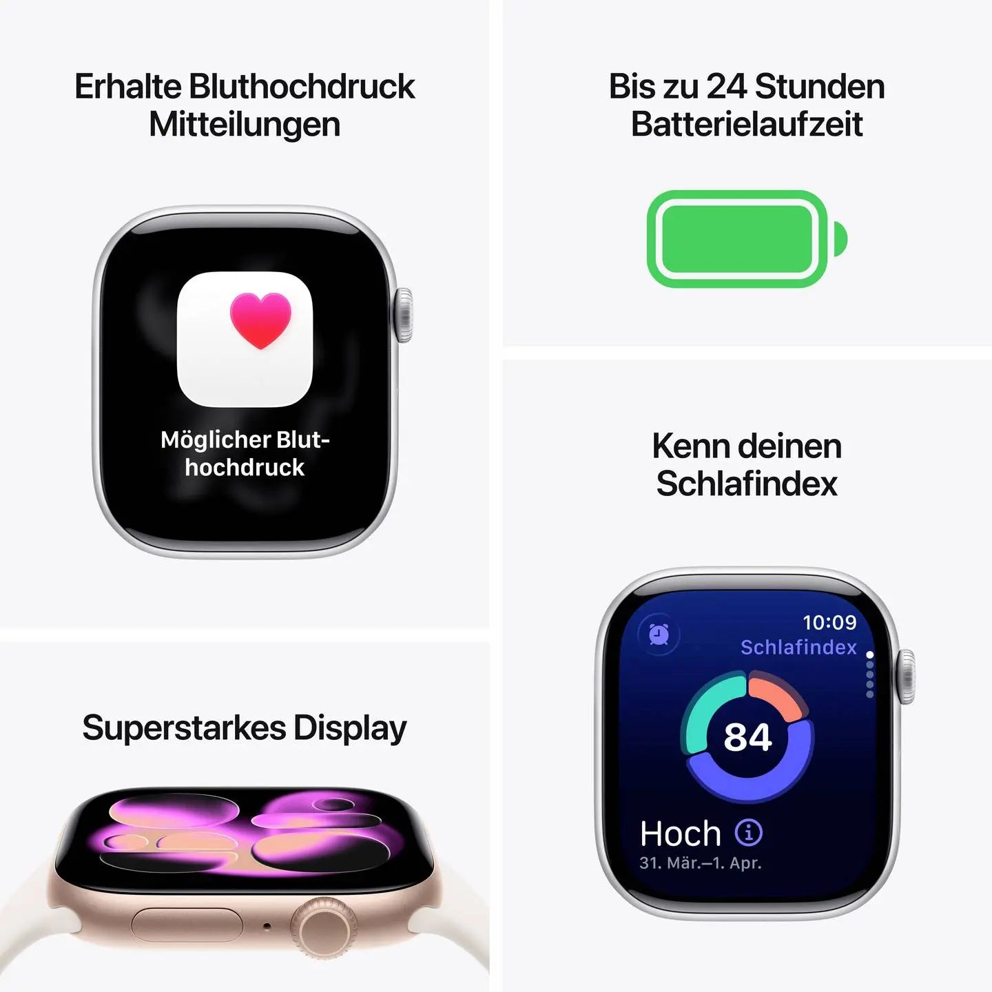 B-Ware Apple Watch Smartwatch Uhr Series 11 Gps Spacegrau Aluminium Schwarz Armband S M - 195950631487