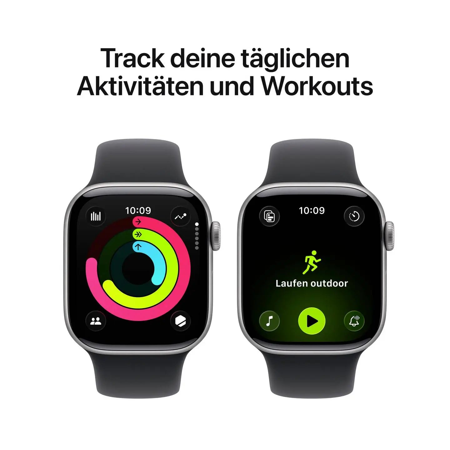 B-Ware Apple Watch Smartwatch Uhr Series 11 Gps Spacegrau Aluminium Schwarz Armband S M - 195950631487