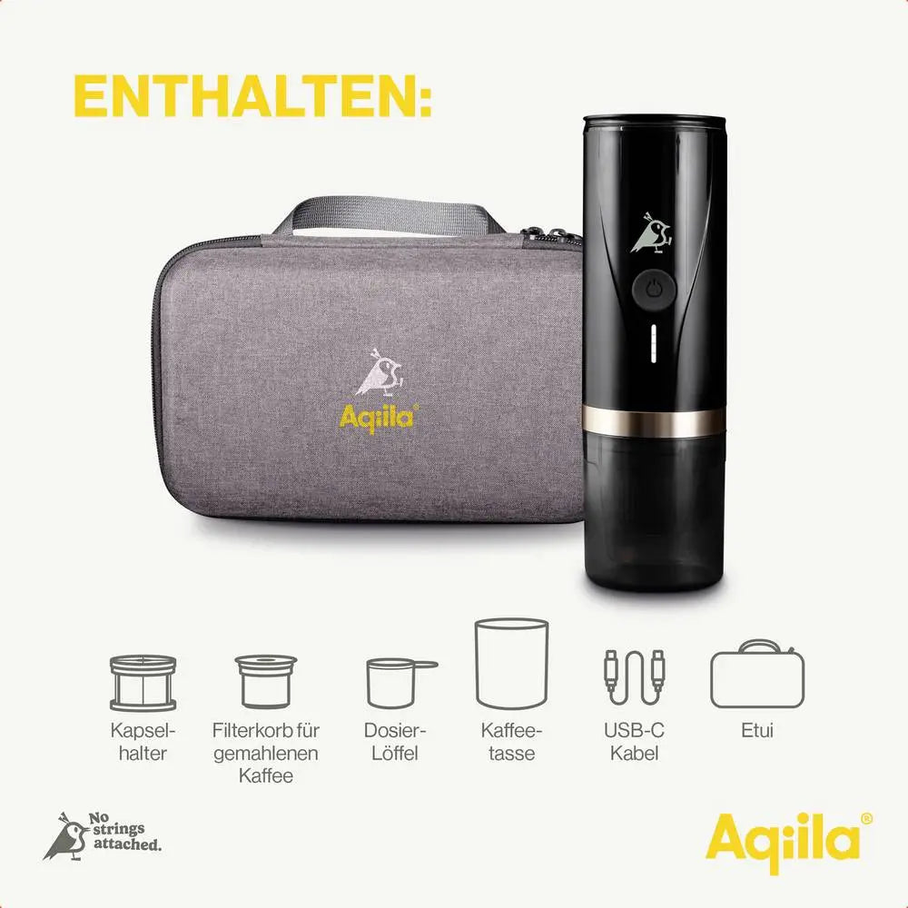 B-Ware Aqiila Kaffeemaschine Espressomaschine Tragbar Coffeebird Schwarz 5 Tassen Usb - 8716778932437