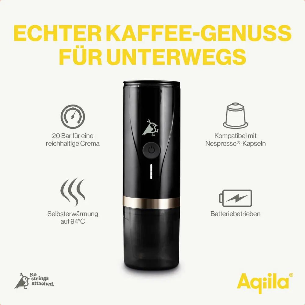 B-Ware Aqiila Kaffeemaschine Espressomaschine Tragbar Coffeebird Schwarz 5 Tassen Usb - 8716778932437