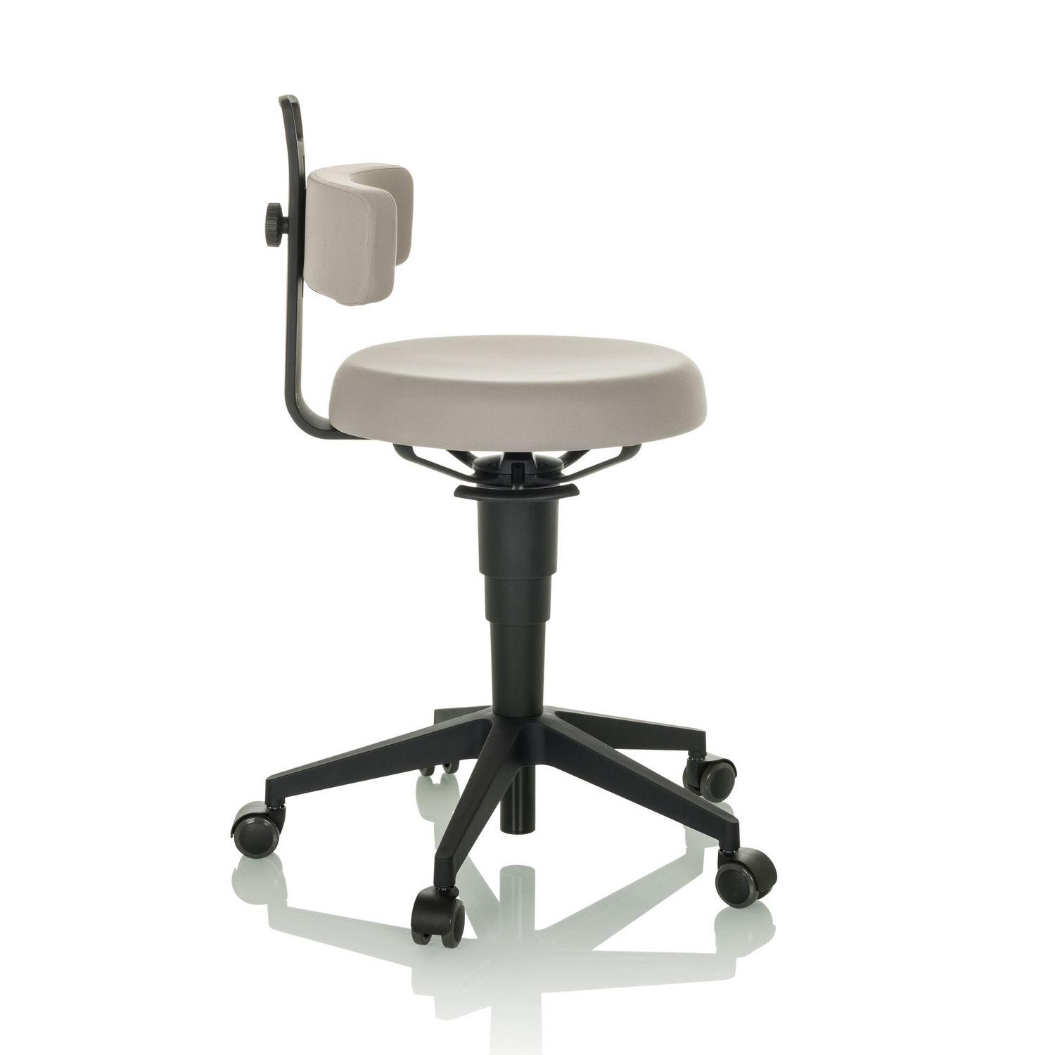 B-Ware Hjh Office Arbeitshocker Balancestuhl Top Work Flex Stoff Grau Siehe Text172 - 4064323037408