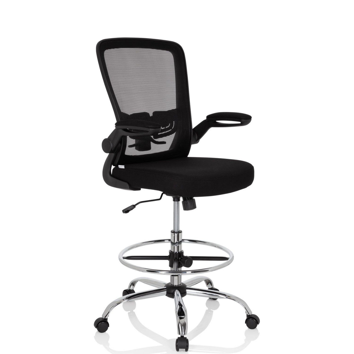 hjh OFFICE Arbeitsstuhl Arbeitshocker VENDO WORK Bürostuhl Drehstuhl schwarz - 4251084677725