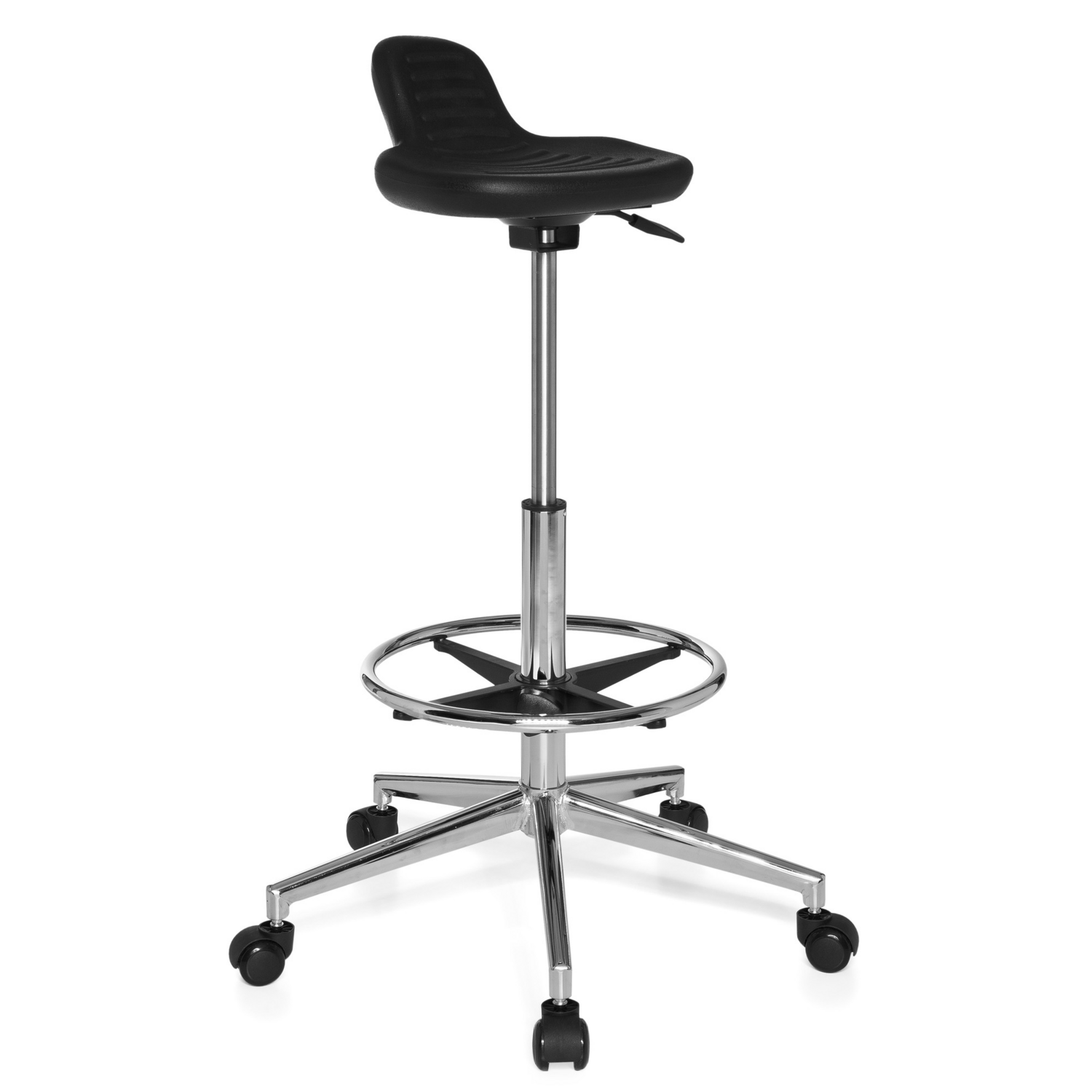 Hjh Office Arbeitsstuhl Bürostuhl Top Work 03 Tresenstuhl Hartschaum Schwarz B-Ware - 4260284083199