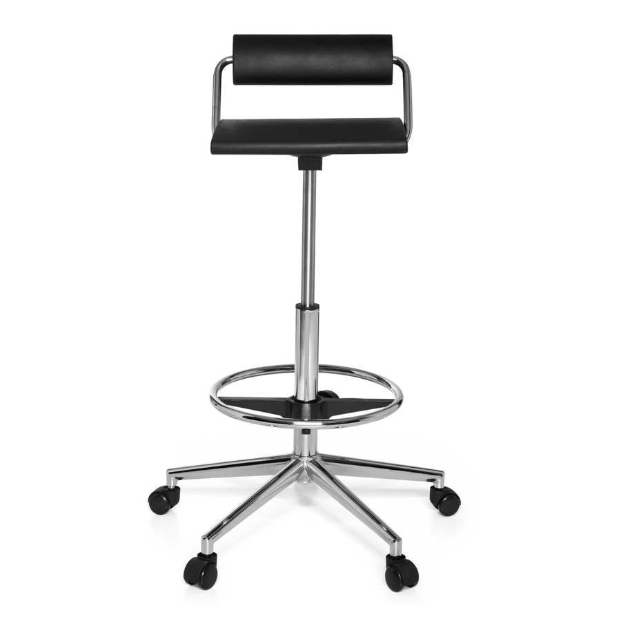 Hjh Office Arbeitsstuhl Bürostuhl Top Work 28 Schwarz Hartschaum Lendenstütze B-Ware - 4260284083205