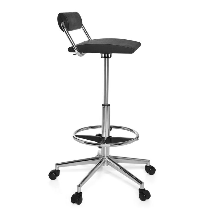 Hjh Office Arbeitsstuhl Bürostuhl Top Work 28 Schwarz Hartschaum Lendenstütze B-Ware - 4260284083205