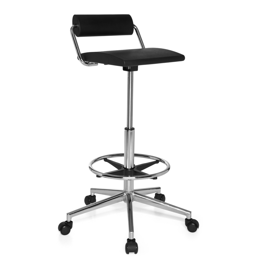 Hjh Office Arbeitsstuhl Bürostuhl Top Work 28 Schwarz Hartschaum Lendenstütze B-Ware - 4260284083205