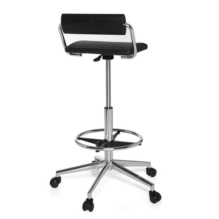 Hjh Office Arbeitsstuhl Bürostuhl Top Work 28 Schwarz Hartschaum Lendenstütze B-Ware - 4260284083205