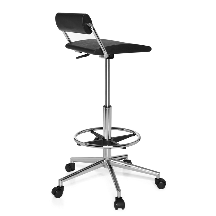 Hjh Office Arbeitsstuhl Bürostuhl Top Work 28 Schwarz Hartschaum Lendenstütze B-Ware - 4260284083205