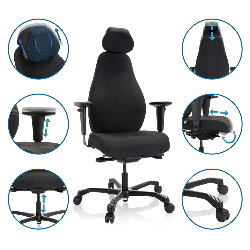 B-Ware Hjh Office Arbeitsstuhl Chefsessel Bürostuhl Resistio Xxl Stoff - 4064323013587