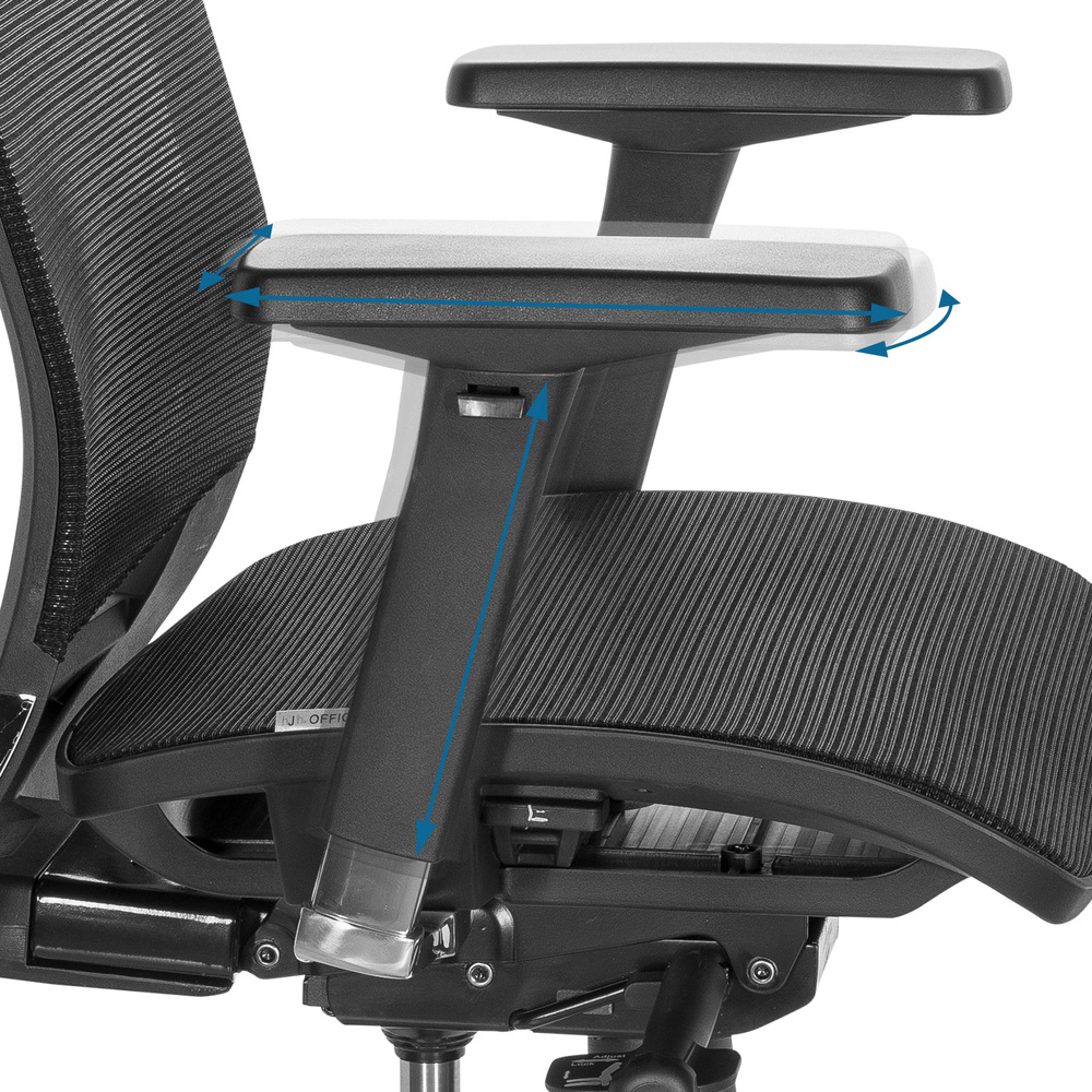 B-Ware Hjh Office Arbeitsstuhl Counterstuhl Top Work 78 Netzstoff Höhenverstellbar666