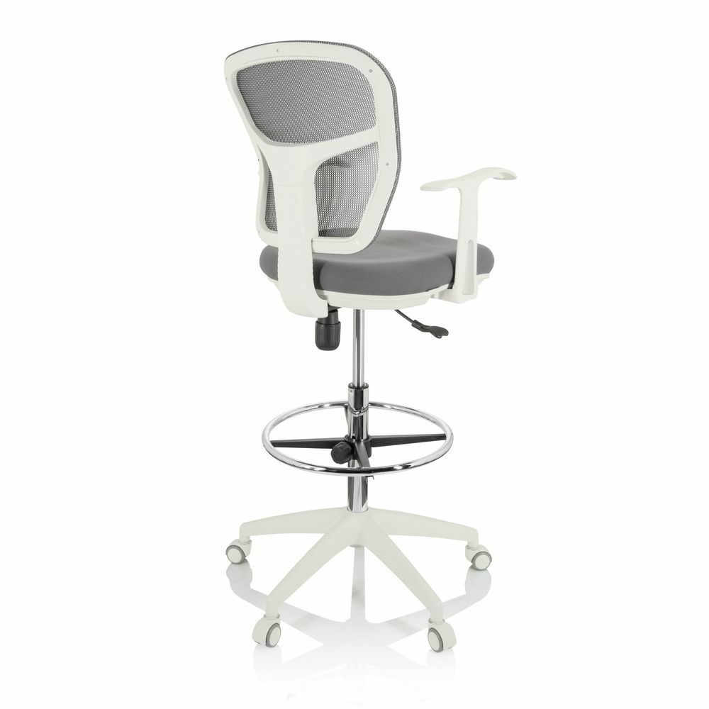 B-Ware Hjh Office Arbeitsstuhl Counterstuhl Top Work 108 W Netzstoff Grau - 4064323020264