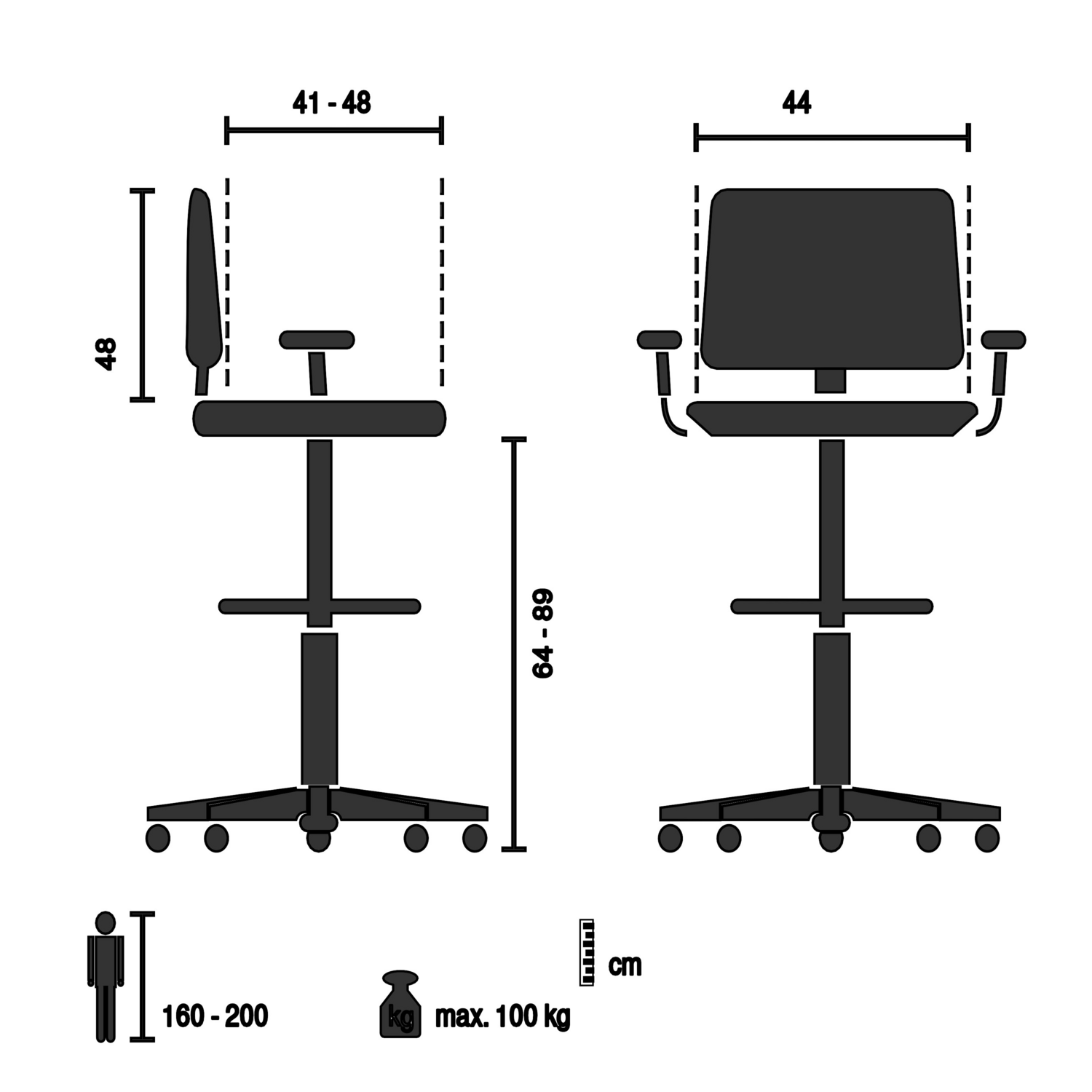 B-Ware Hjh Office Arbeitsstuhl Counterstuhl Top Work Style Stoff Beige Stuhl Möbel Sitz - 4064323038962