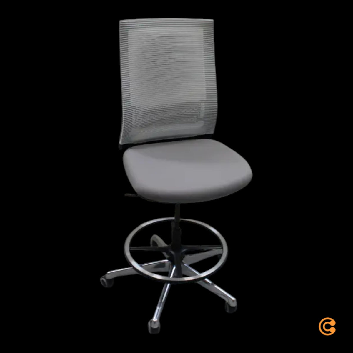 hjh OFFICE Arbeitsstuhl Counterstuhl Drehstuhl TOP WORK 99 grau SIEHE TEXT/FOTOS - 4251084663315