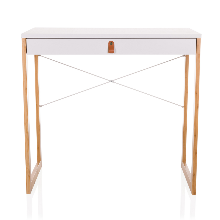 Hjh Living Arbeitstisch Schreibtisch Tarolo Ii Weiß Homeoffice Schublade 80x42 B-Ware - 4064323038368