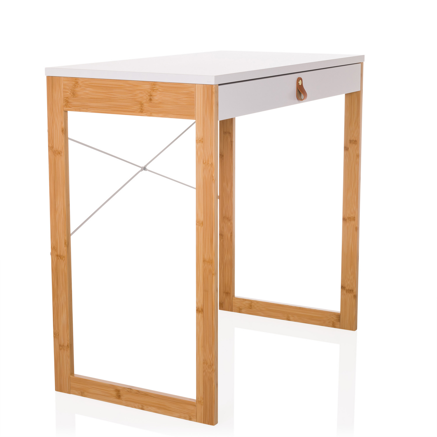 B-Ware Hjh Living Arbeitstisch Schreibtisch Tarolo Ii Weiß Homeoffice Schublade 80x42