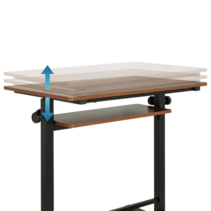 Hjh Office Arbeitstisch Schreibtisch Workstation Ii 50 X 80 Cm Schwarz Walnuss B-Ware - 4064323014058
