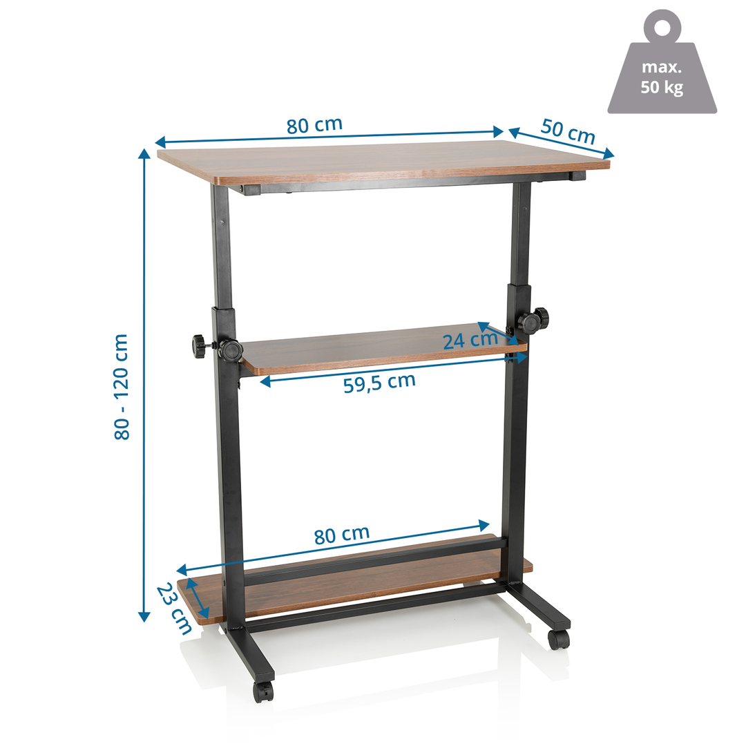 Hjh Office Arbeitstisch Schreibtisch Workstation Ii 50 X 80 Cm Schwarz Walnuss B-Ware - 4064323014058