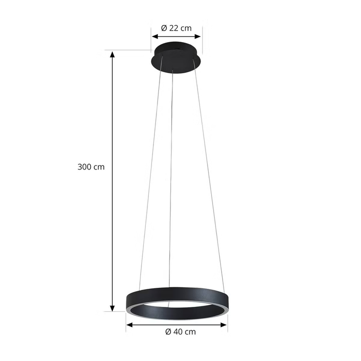 Arcchio Answin Led Hängeleuchte Pendelleuchte Hängelampe Leuchte 26,4 W Schwarz B-Ware - 4251911761818