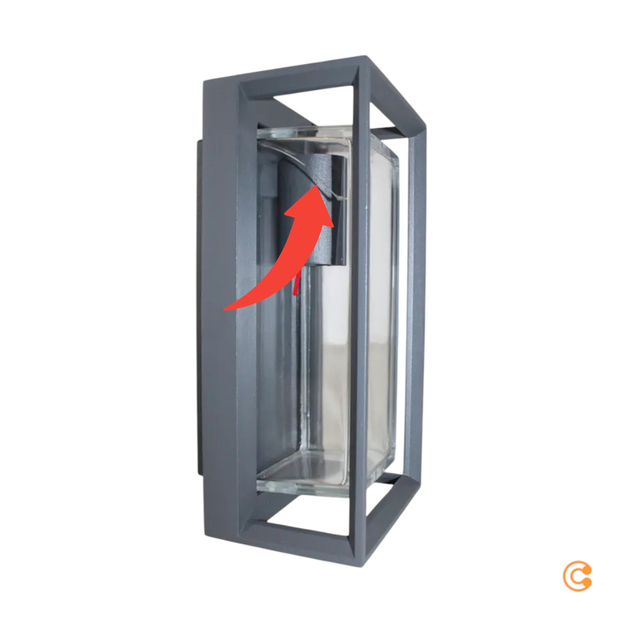 Arcchio Ismera Außenwandleuchte mit Glas Lampe E27 dunkelgrau SIEHE TEXT/FOTO113 - 4251096589405