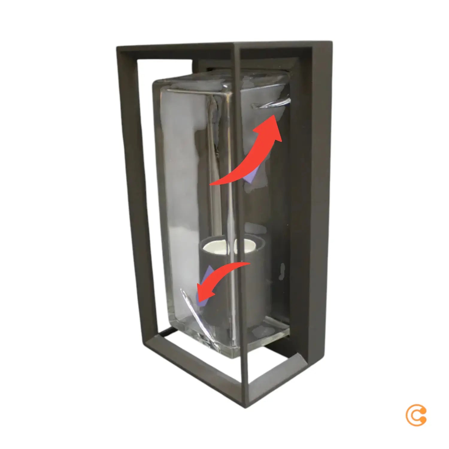 C-Ware Arcchio Ismera Außenwandleuchte Mit Glas Lampe E27 Dunkelgrau Siehe Text/Foto - 4251096589405