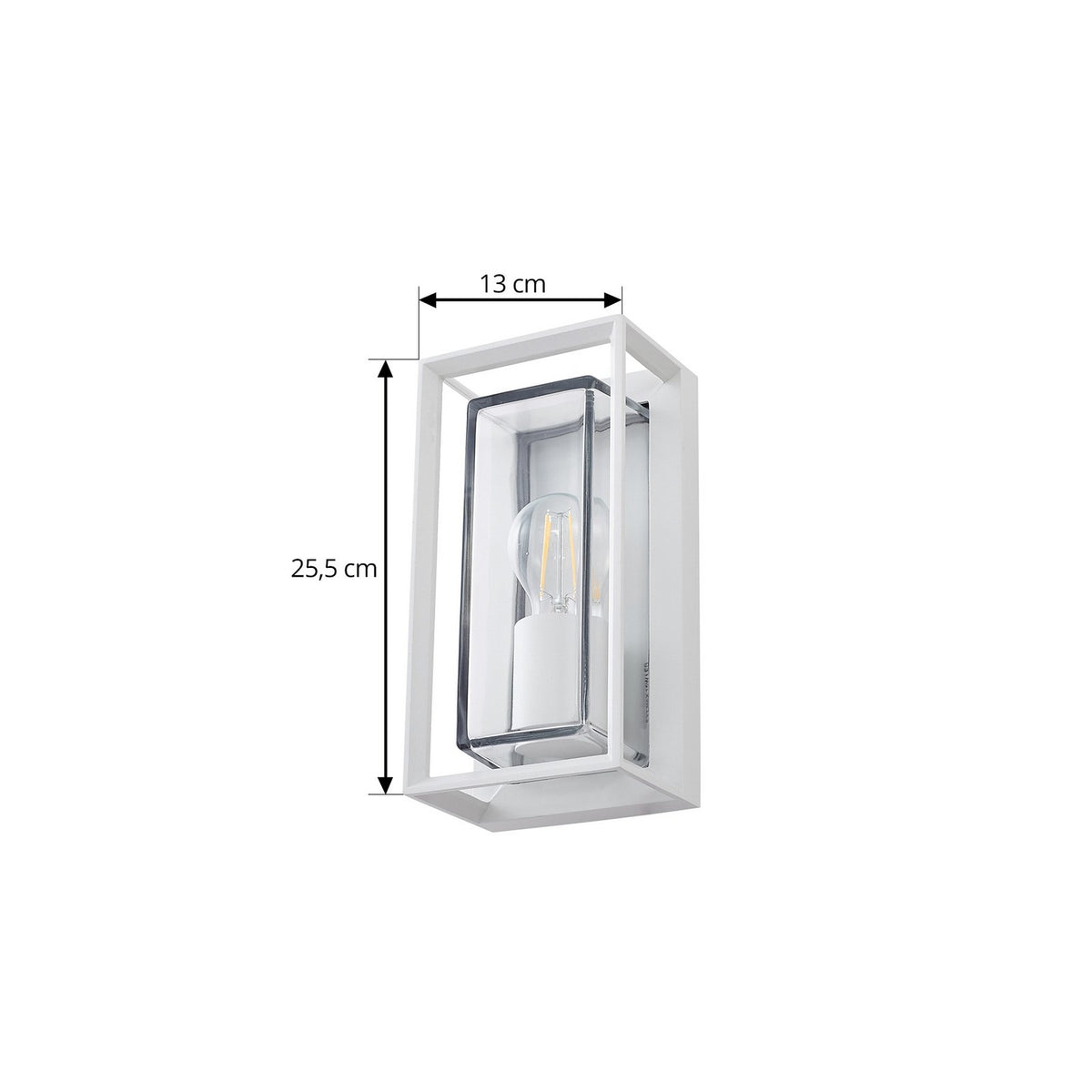 Arcchio Außenwandleuchte Außenlampe Ismera weiß IP65 Glas E27 - 4251911799576