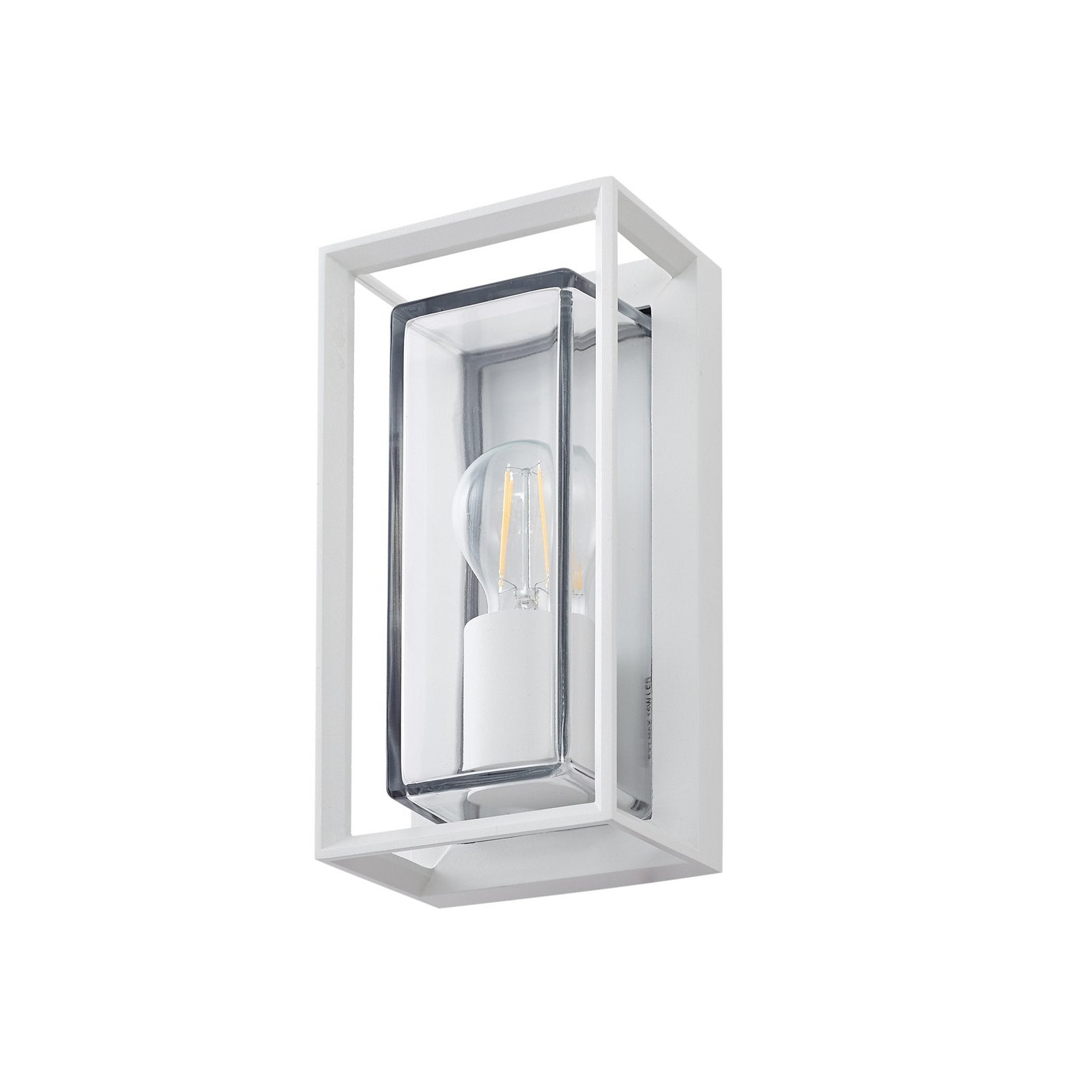 Arcchio Außenwandleuchte Außenlampe Ismera weiß IP65 Glas E27 - 4251911799576