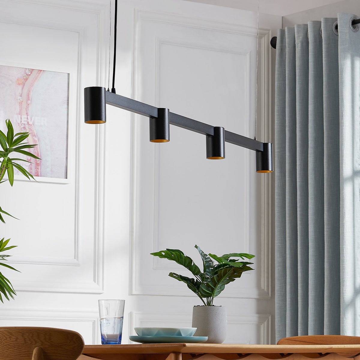 Arcchio Hängeleuchte Pendelleuchte Brinja schwarz Aluminium LED Hängelampe Lampe - 4251911759914
