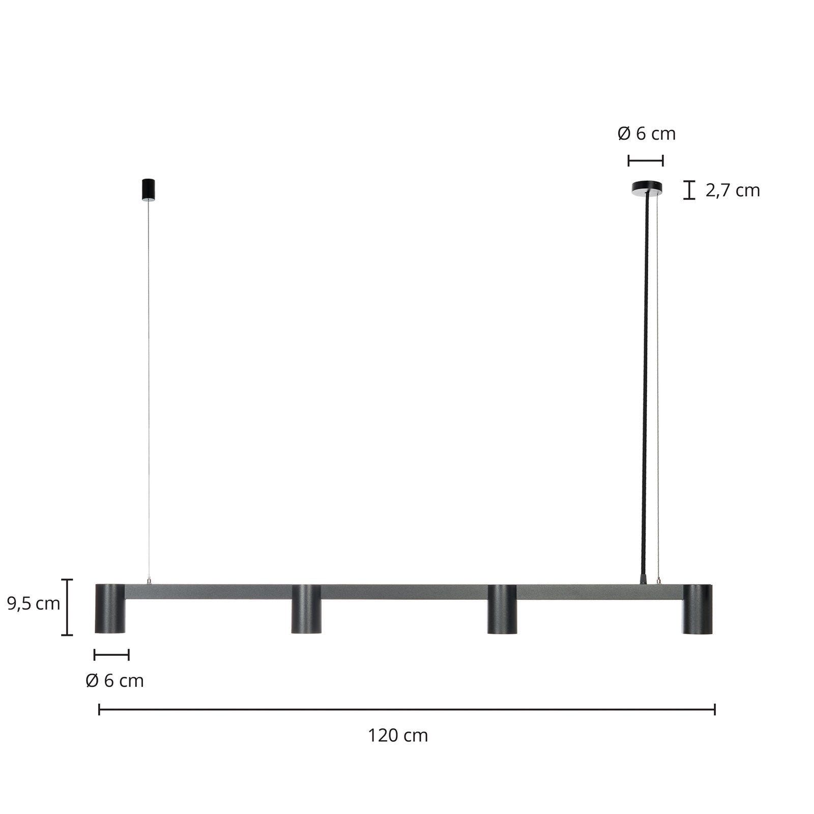 Arcchio Hängeleuchte Pendelleuchte Brinja schwarz Aluminium LED Hängelampe Lampe - 4251911759914