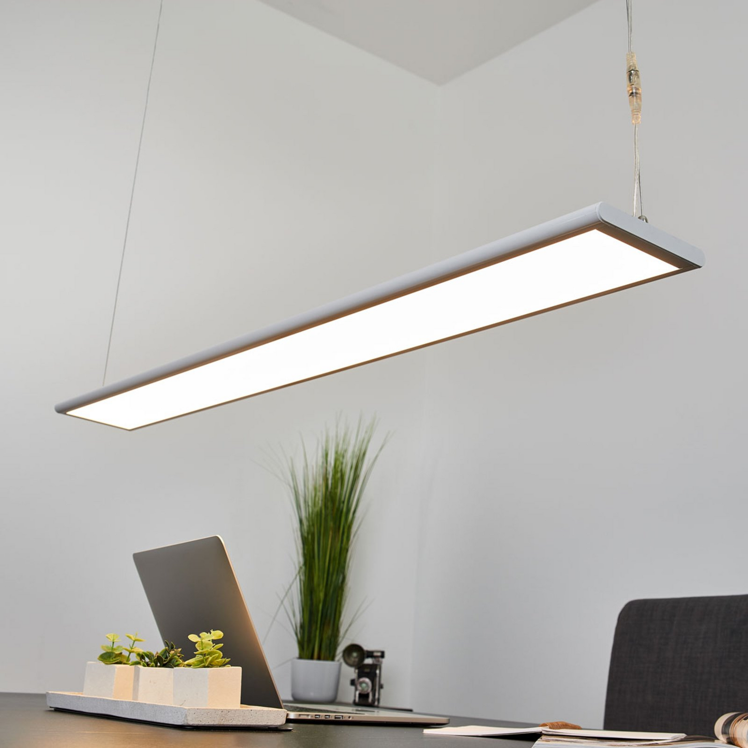B-Ware Arcchio Büro Hängeleuchte Pendelleuchte Led Samu Weiß Dimmbar Aluminium995