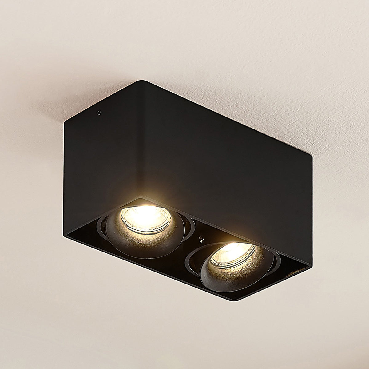 Arcchio Downlight Kubika 19 cm schwarz Metall Deckenlampe Lampe Leuchte Spot - 4251096579321