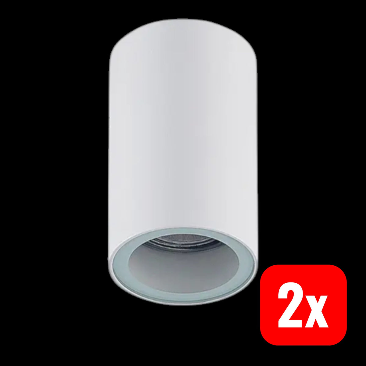 Arcchio Downlight Einbauspot Olivir weiß Metall GU10 IP44 6cm rund 2 STÜCK - 4251096578836
