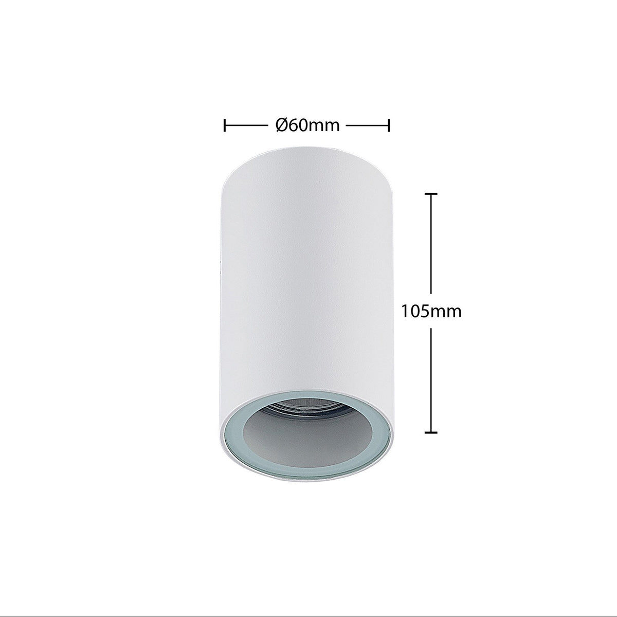 Arcchio Downlight Einbauspot Olivir weiß Metall GU10 IP44 6cm rund 2 STÜCK - 4251096578836