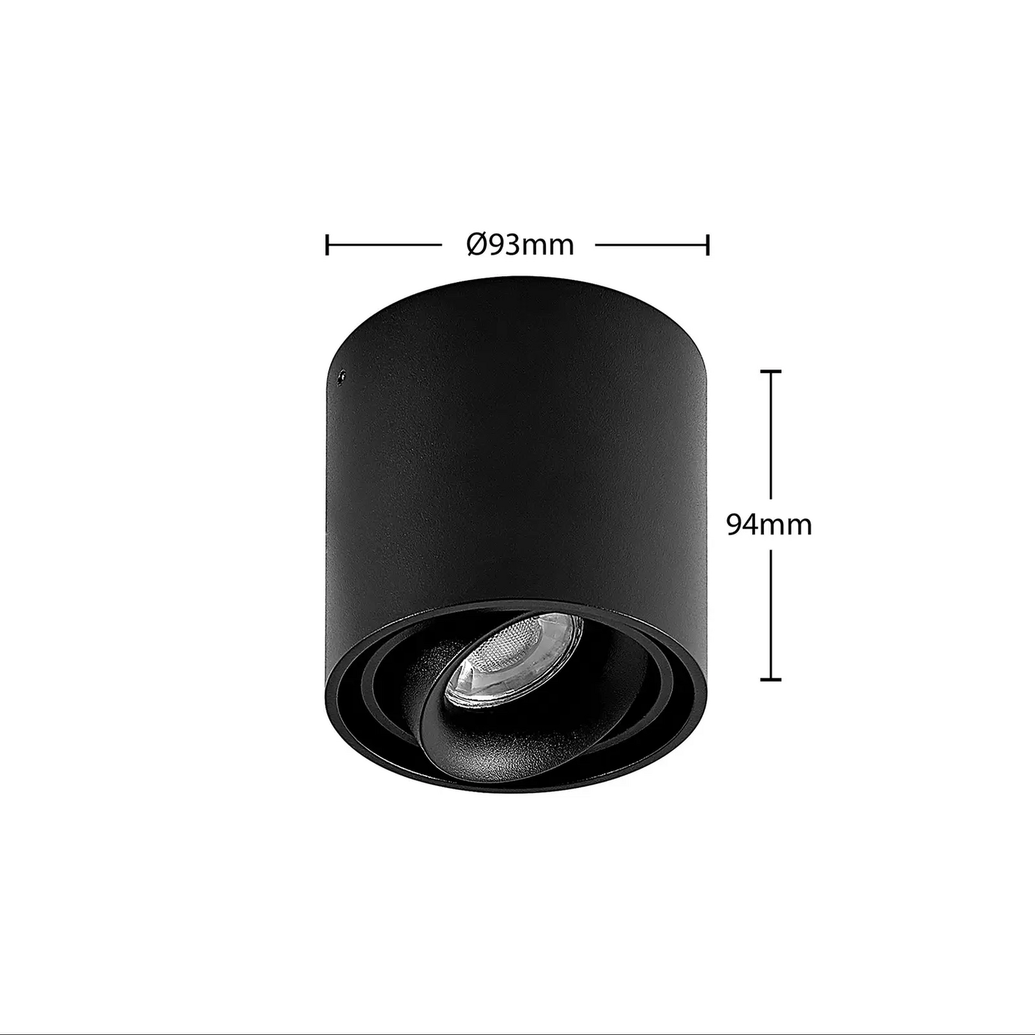 Plafonnier Arcchio Walza Downlight GU10 à lumière noire, produit de seconde main.