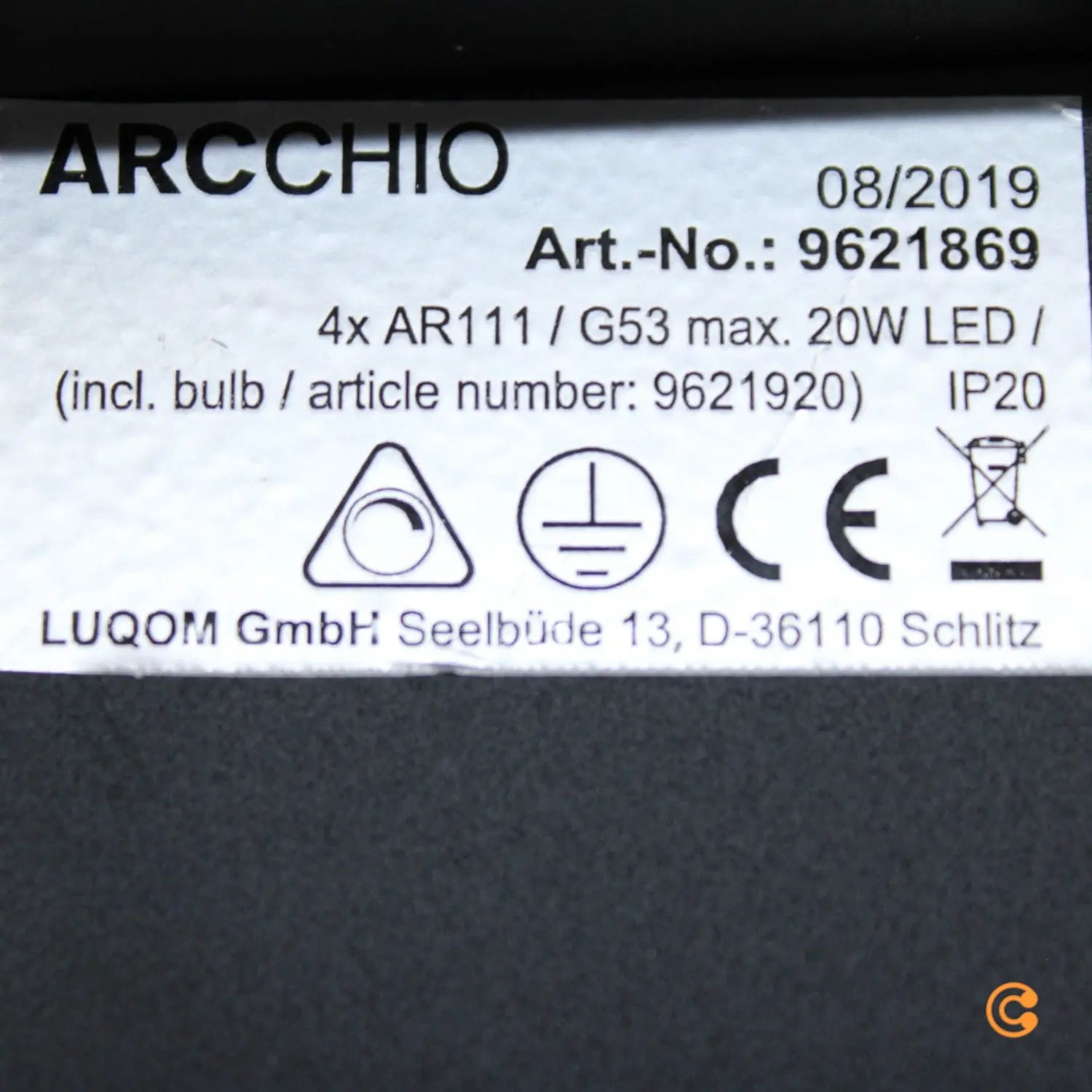 B-Ware Arcchio Dwight Led Deckenlampe In Schwarz, 4 Fl. - 4251096560978