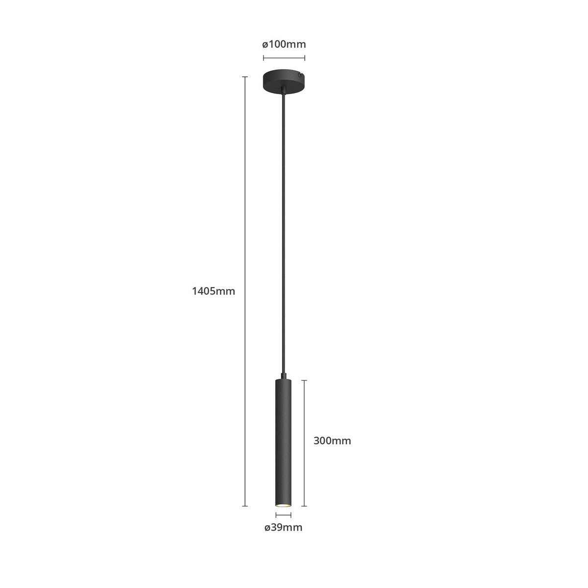 Arcchio Franka LED Pendelleuchte Hängelampe Deckenlampe Lampe 1-flammig schwarz - 4251096568592