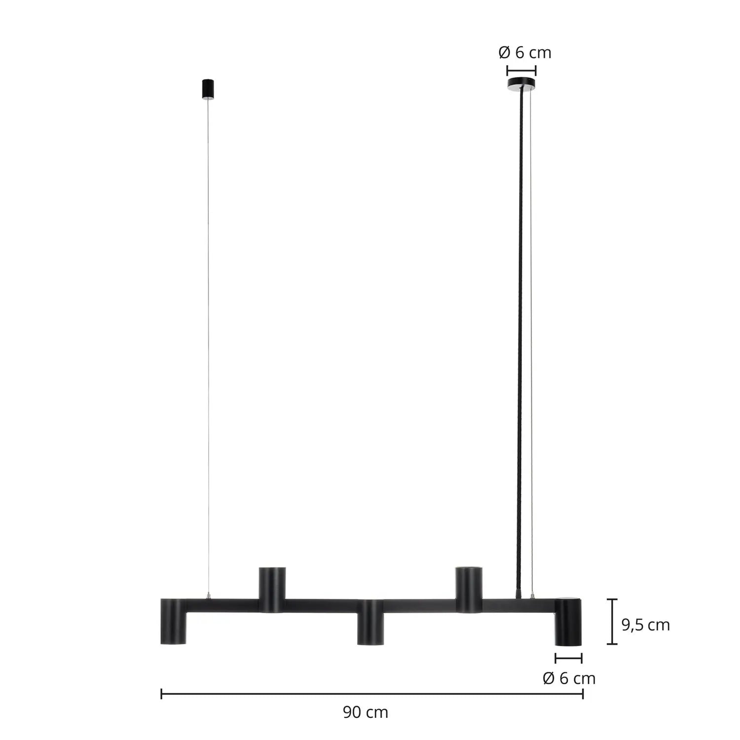 B-Ware Arcchio Hängeleuchte Pendelleuchte Brinja Schwarz 120 Cm 5 Flg Gu10 - 4251911759938