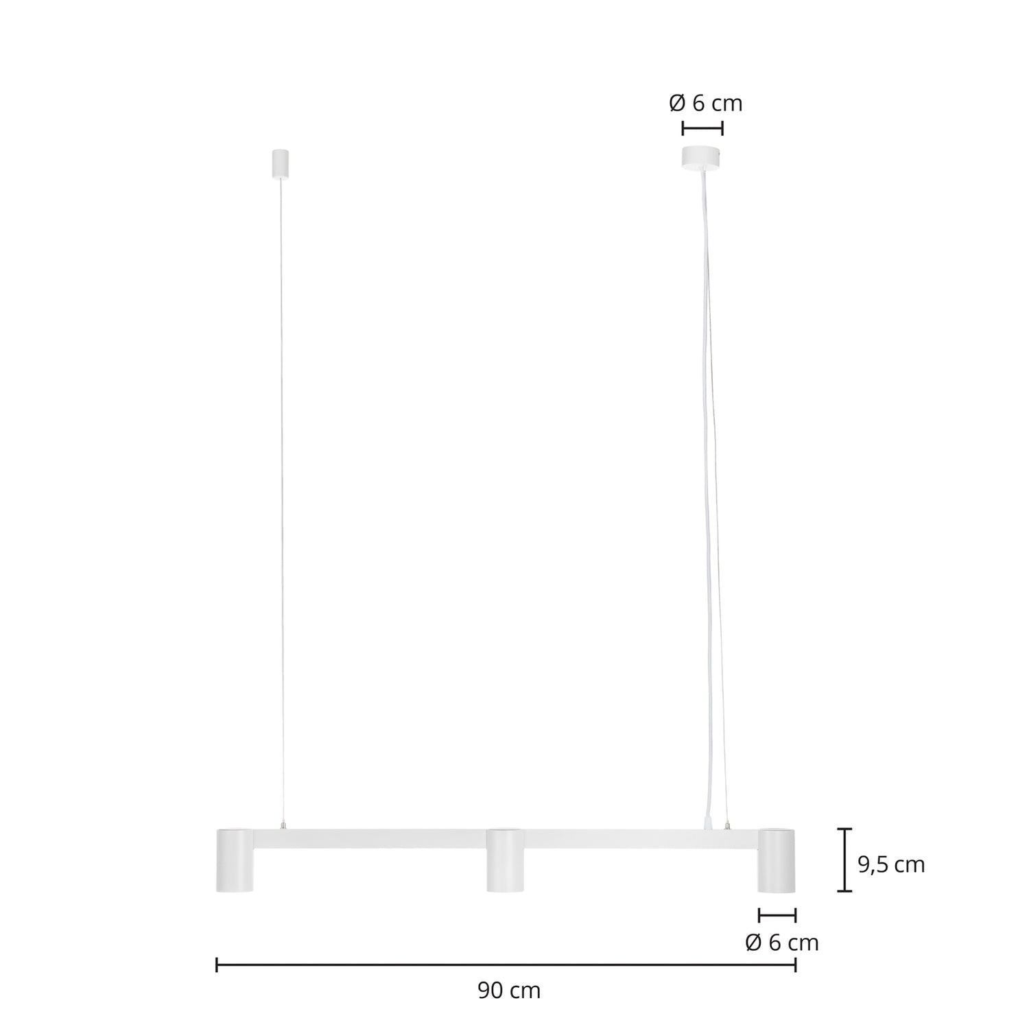 B-Ware Arcchio Hängeleuchte Pendelleuchte Brinja Weiß 90 Cm 3flg Gu10995 - 4251911759884