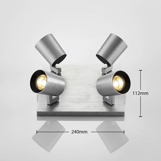 B-Ware Arcchio Iavo Deckenstrahler Eckig Alu 4 Fl. Deckenlampe Deckenlampe Strahler - 4251096556384