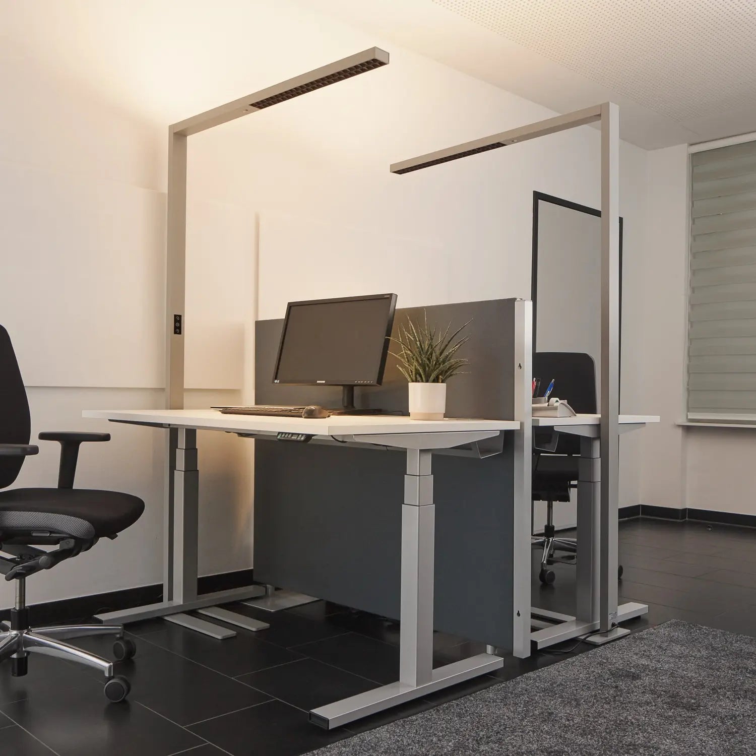 B-Ware Arcchio Stehlampe Büro Standlampe Led Sensor Silber Dimmbar Touchdimmer Cct208 - 4251096542431