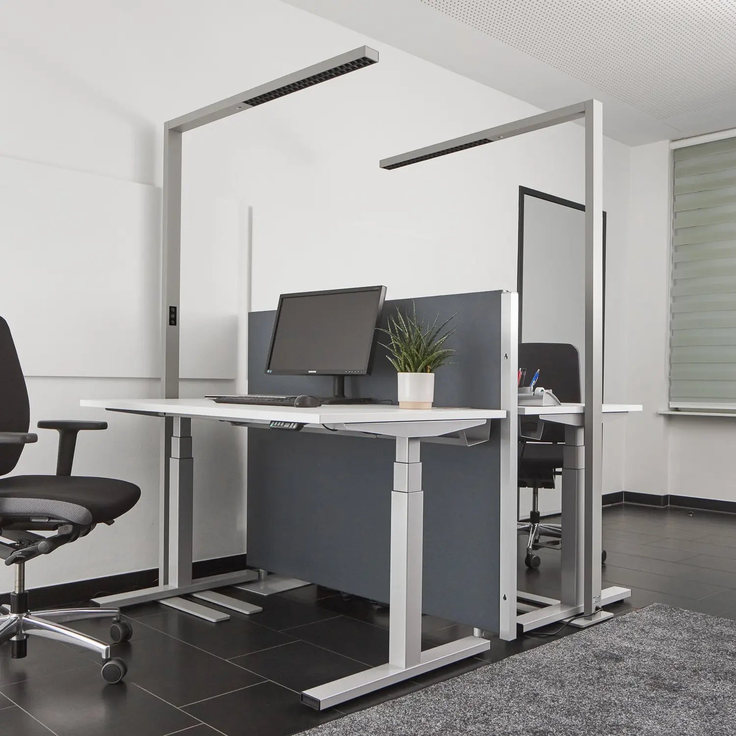 B-Ware Arcchio Stehlampe Büro Standlampe Led Sensor Silber Dimmbar Touchdimmer Cct208 - 4251096542431