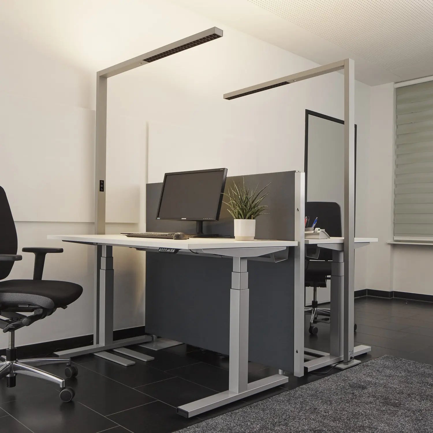 B-Ware Arcchio Stehlampe Büro Standlampe Led Sensor Silber Dimmbar Touchdimmer Cct208 - 4251096542431