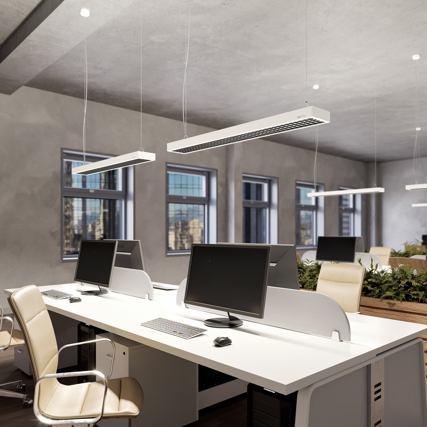 B-Ware Arcchio Susi Led Office Pendellampe Dali Hängelampe Hängeleuchte Lampe Büro Weiß - 4251096594775