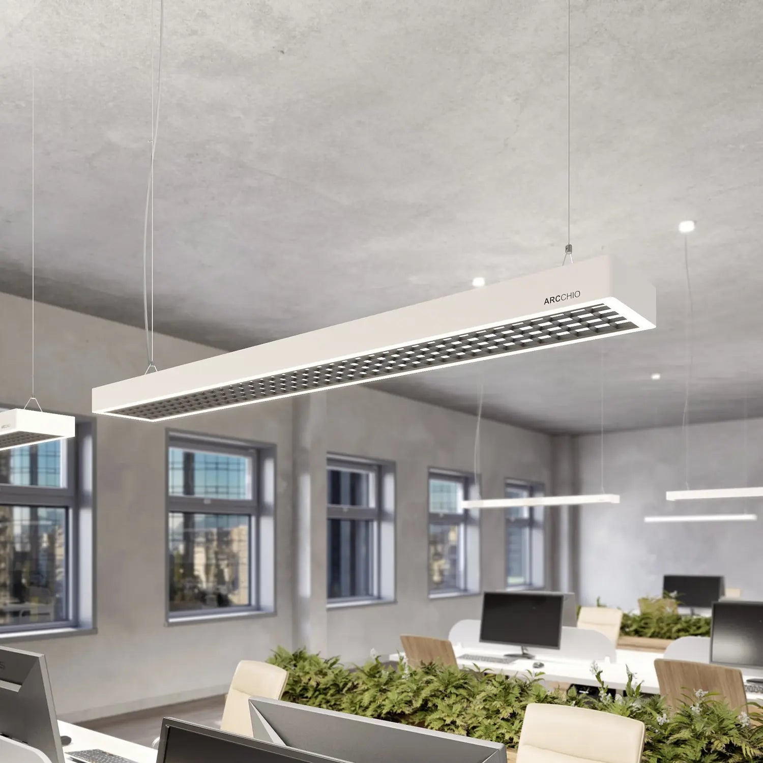 B-Ware Arcchio Susi Led Office Pendellampe Dali Hängelampe Hängeleuchte Lampe Büro Weiß - 4251096594775