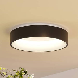 B-Ware Arcchio Deckenleuchte Lampe LED Aleksi schwarz Eisen Kunststoff dimmbar rund 45c