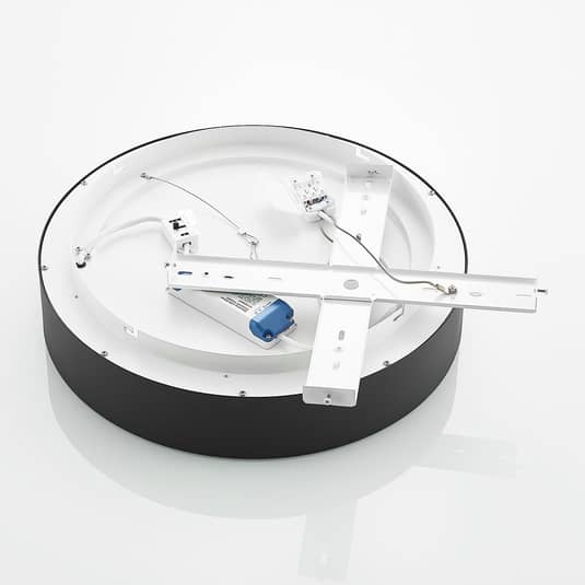 Arcchio Deckenleuchte Lampe LED Aleksi schwarz Eisen Kunststoff dimmbar rund 45c - 4251911701777