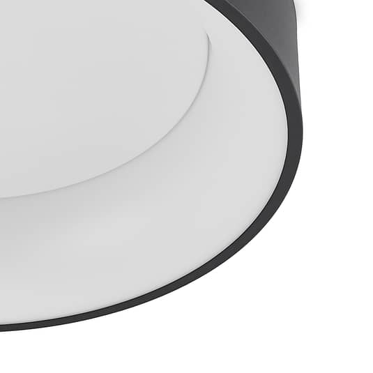 Arcchio Deckenleuchte Lampe LED Aleksi schwarz Eisen Kunststoff dimmbar rund 45c - 4251911701777