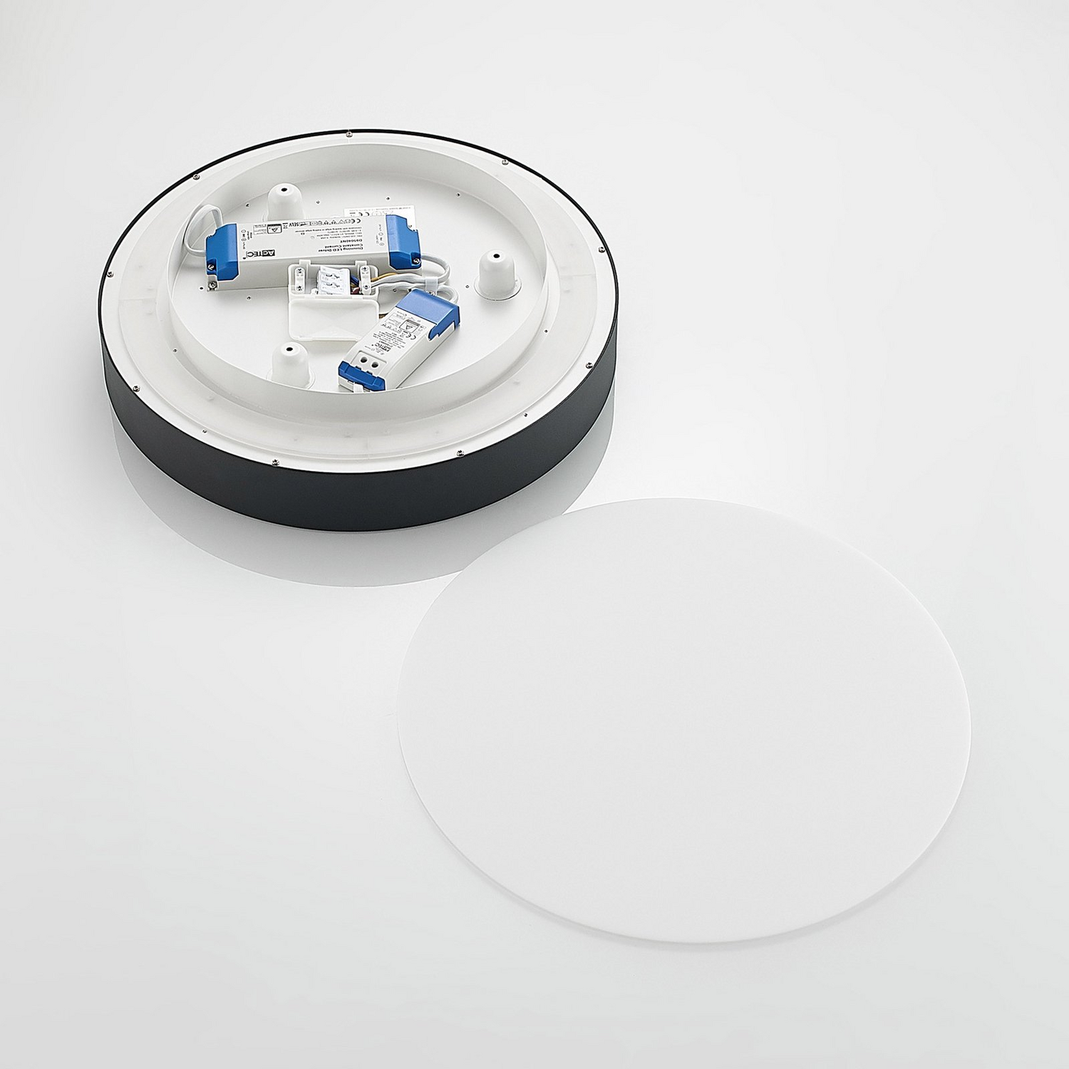 B-Ware Arcchio Deckenleuchte Deckenlampe Led Vanida Schwarz Rundumlicht Aluminium Acryl - 4251096597707