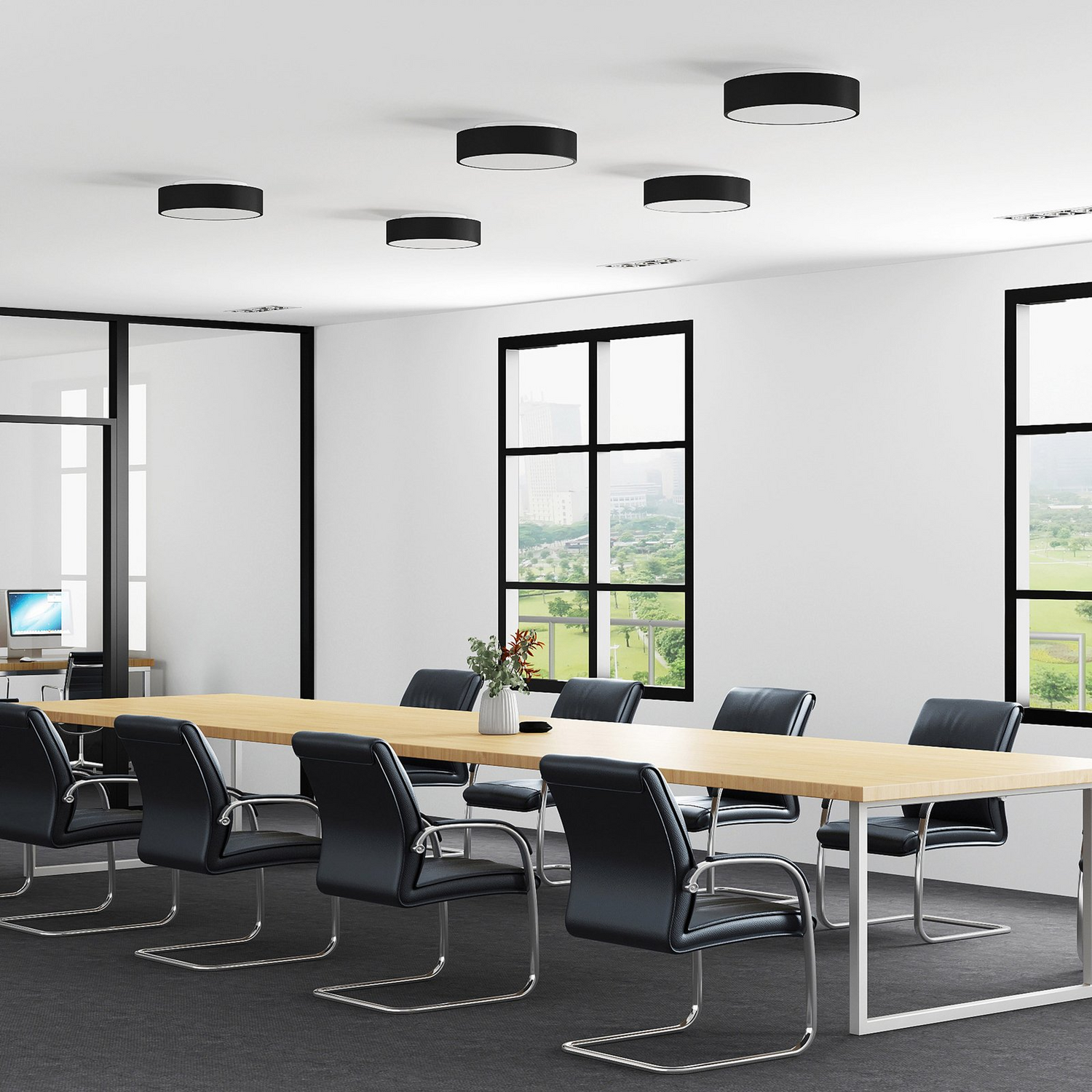B-Ware Arcchio Deckenleuchte Deckenlampe Led Vanida Schwarz Rundumlicht Aluminium Acryl - 4251096597707