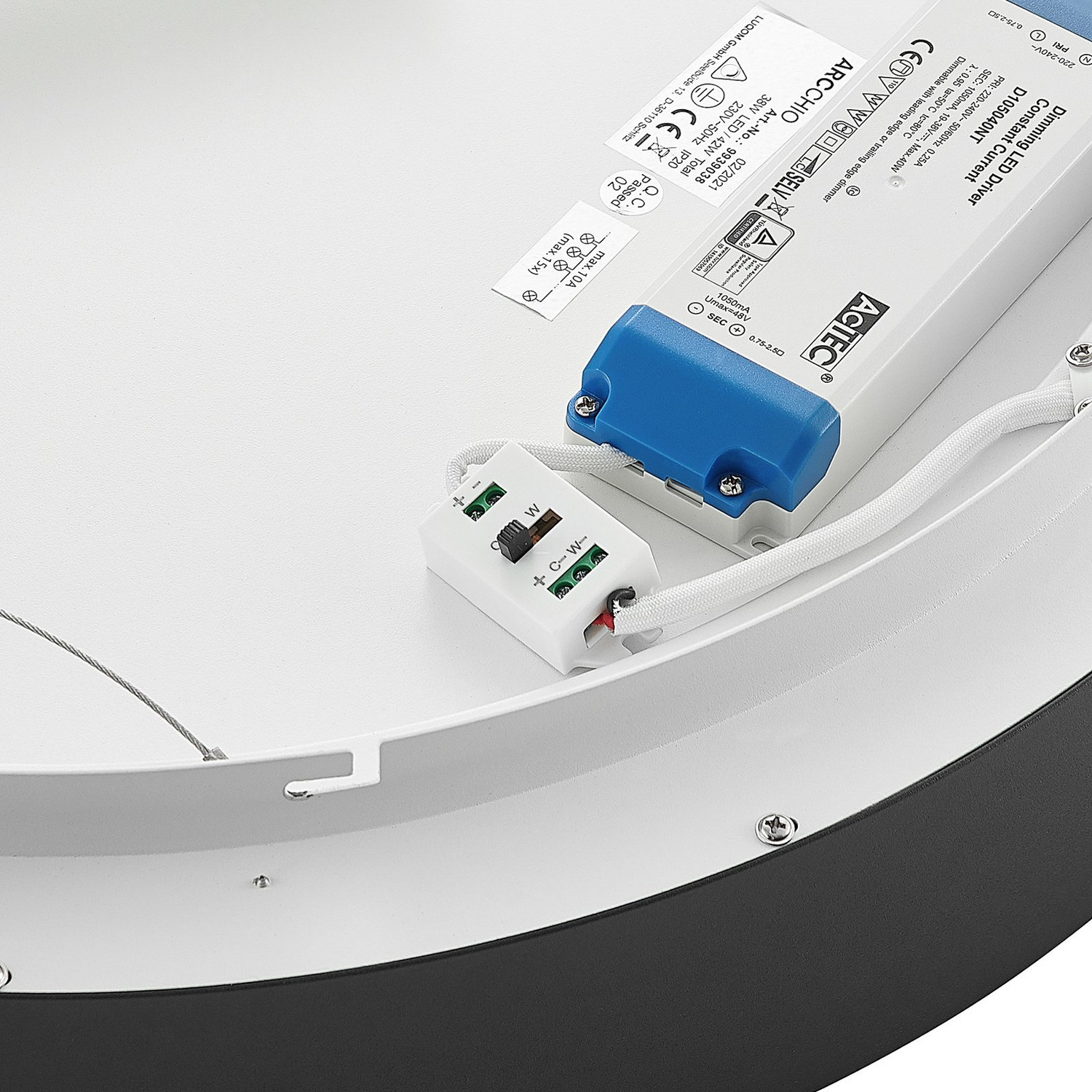 Plafonnier LED Arcchio Aleksi de qualité B, suspension, ø60cm LED 