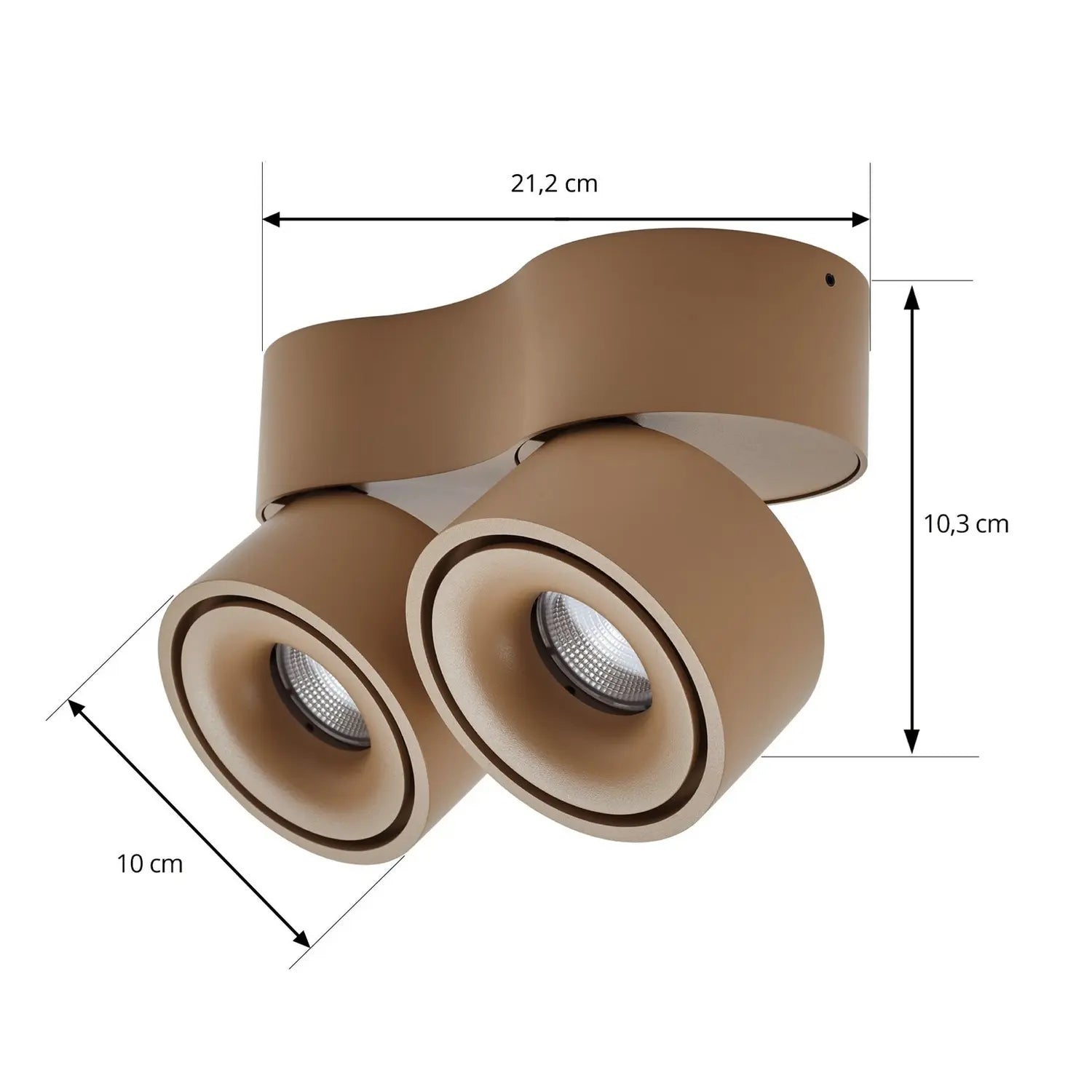 B-Ware Arcchio Led Deckenstrahler Strahler Rotari Braun 2 Flg 89 W - 4255830900389